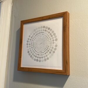 Boho 12x12 spiral framed painting